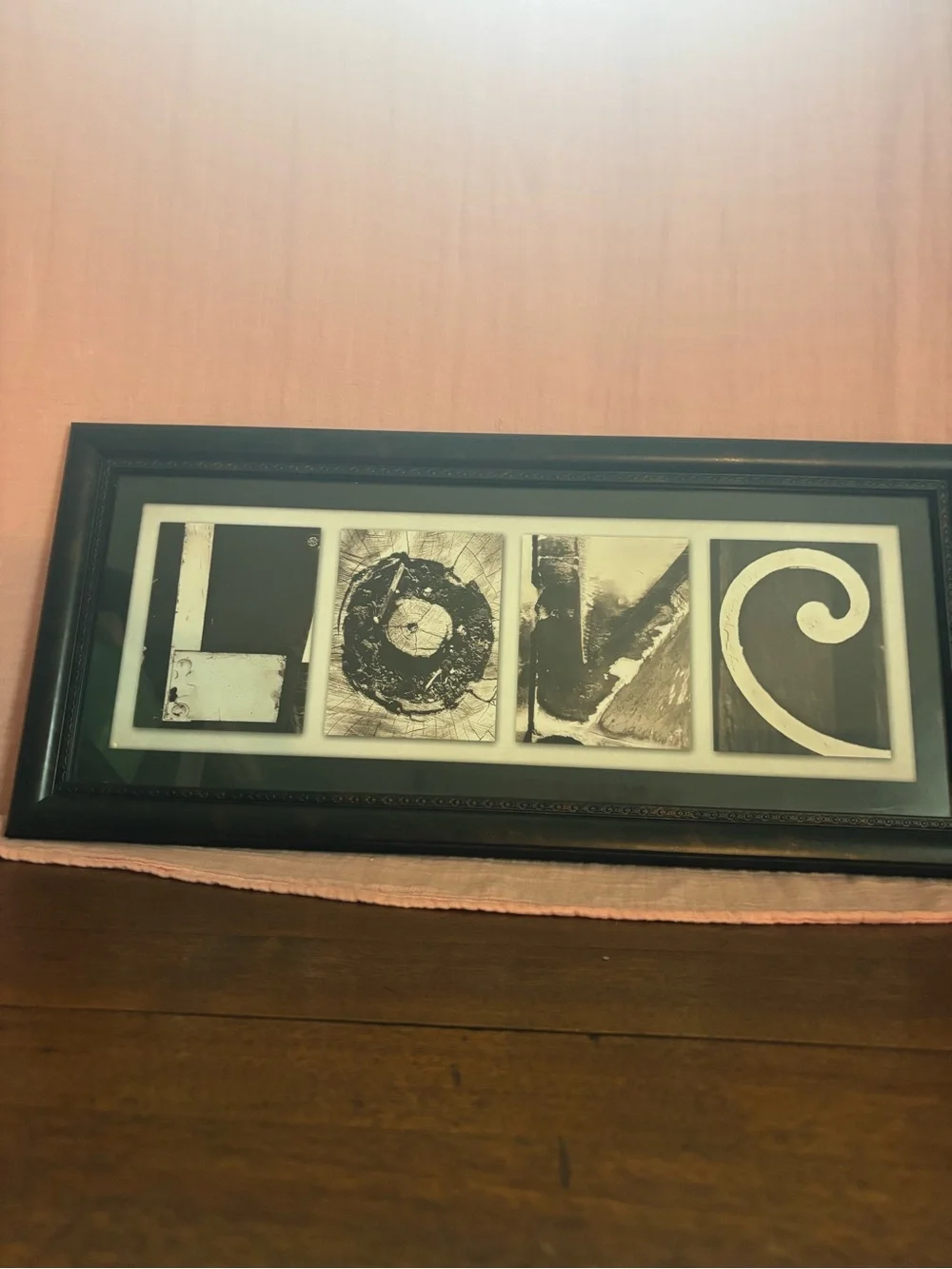 Hobby Lobby Black and White 'LOVE' Framed Wall Art